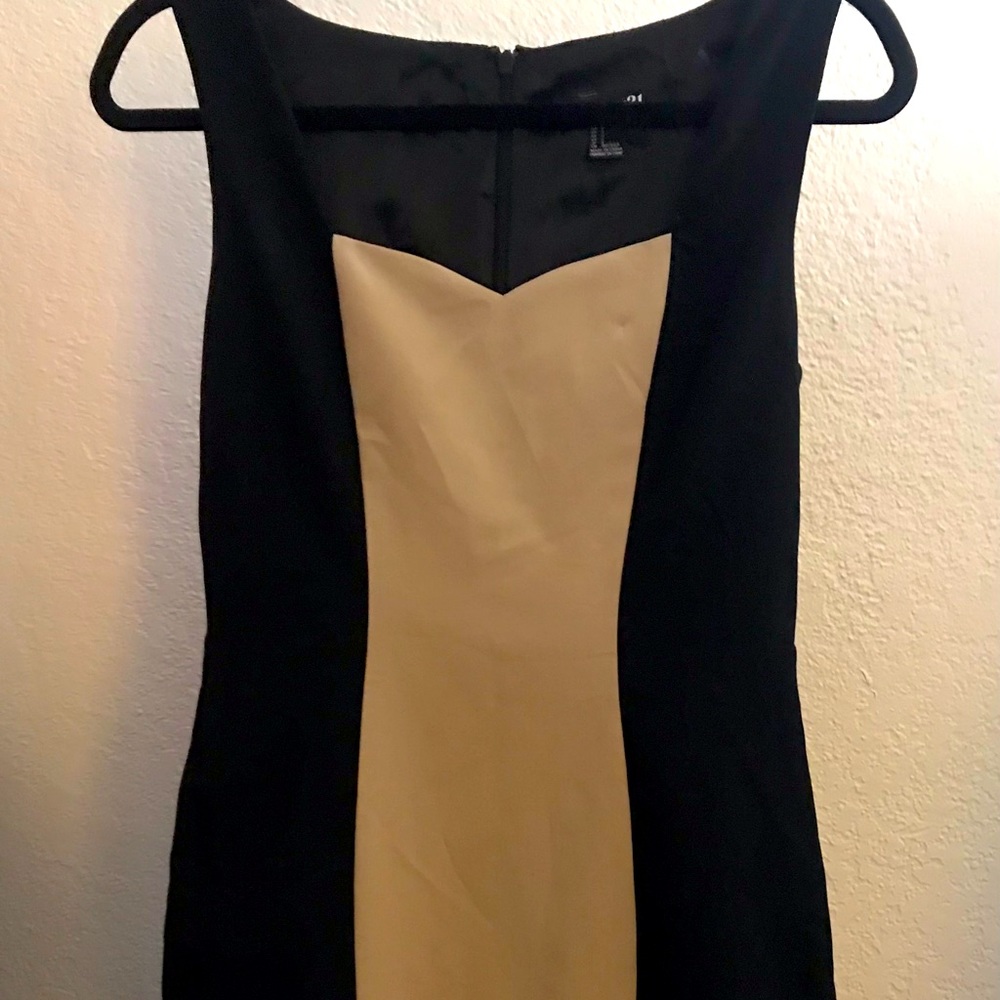 Black taupe work/suit dress